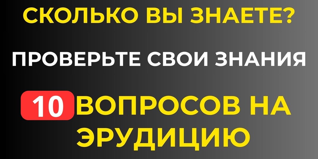 НАСКОЛЬКО СТАР ВАШ МОЗГ? Тест на эрудицию!