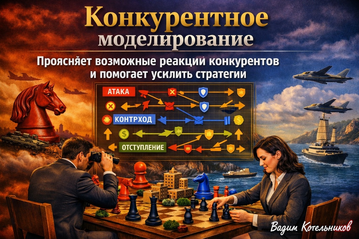 Конкурентное моделирование ведет к победе, проясняя возможные реакции конкурентов и помогая усиливать бизнес-стратегии. Вадим Котельников