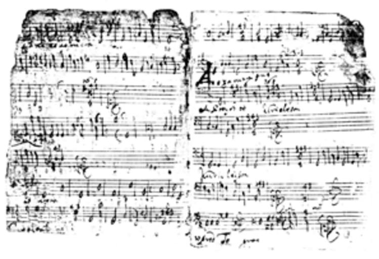 Полоцкая тетрадь XVII века. Древнейшая нотная запись музыки в Восточной Европе.