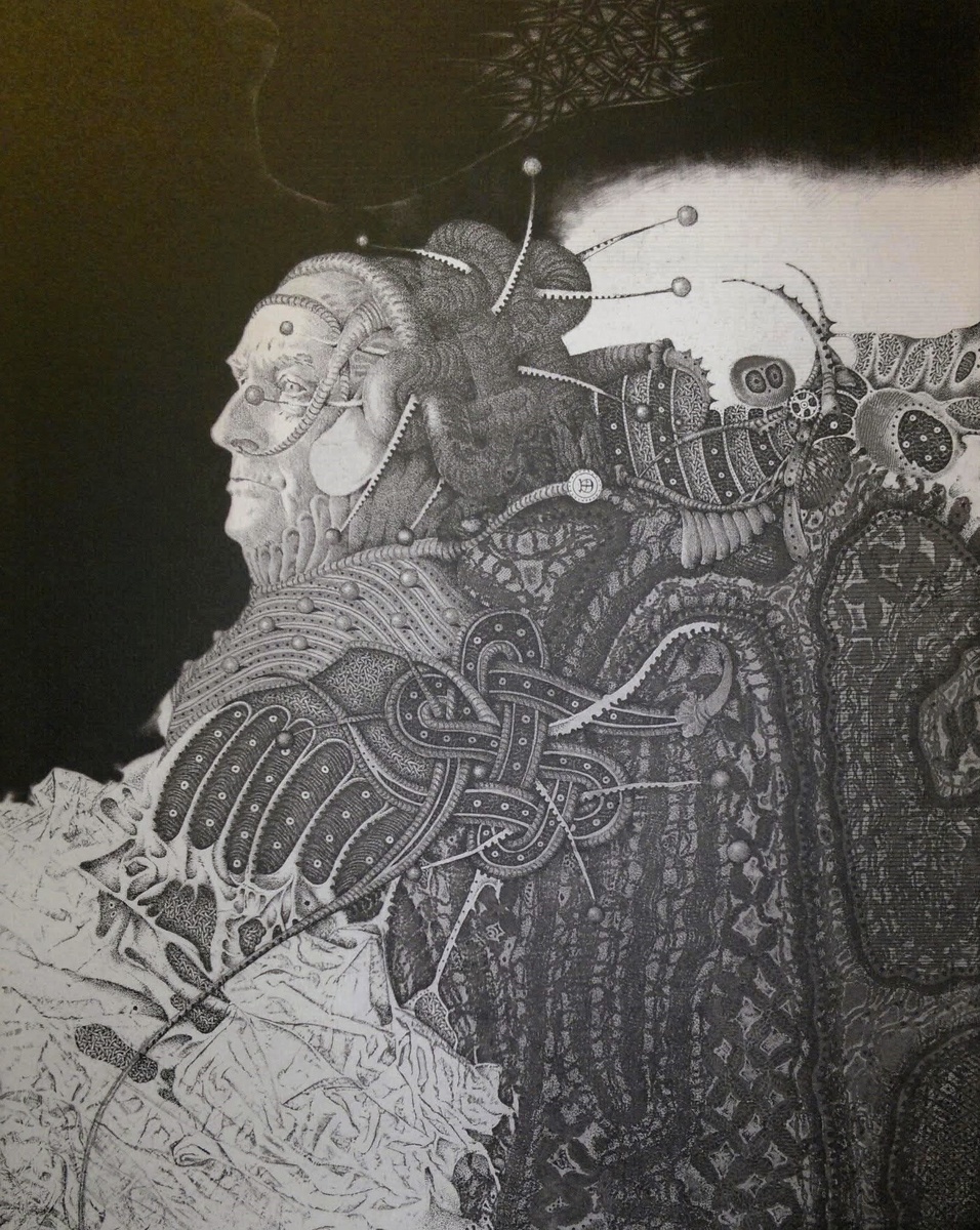 Юрий Яковенко. "Кондотьер 4" (серия "Кондотьеры"), 2006, бумага, офорт, меццо-тинто, 30х24