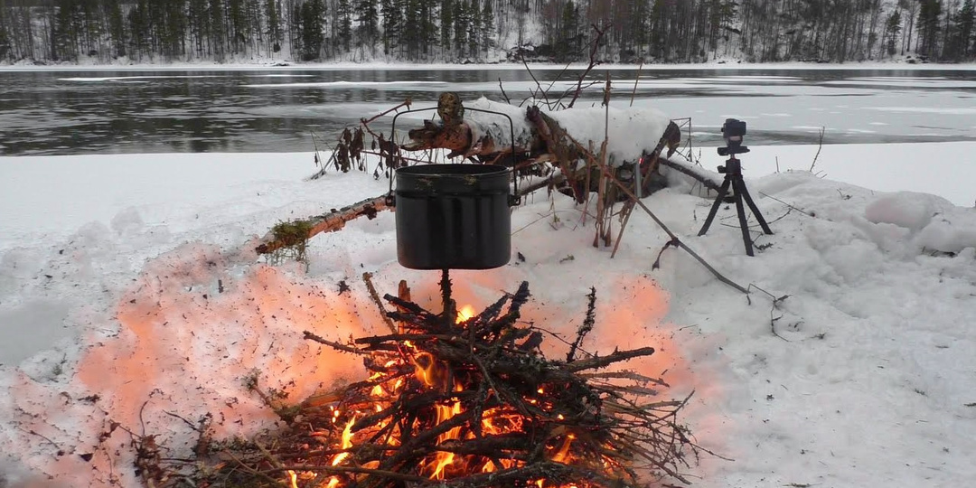 Рецепт. Уха на льду при -45°C: Настоящая северная уха из налима.
