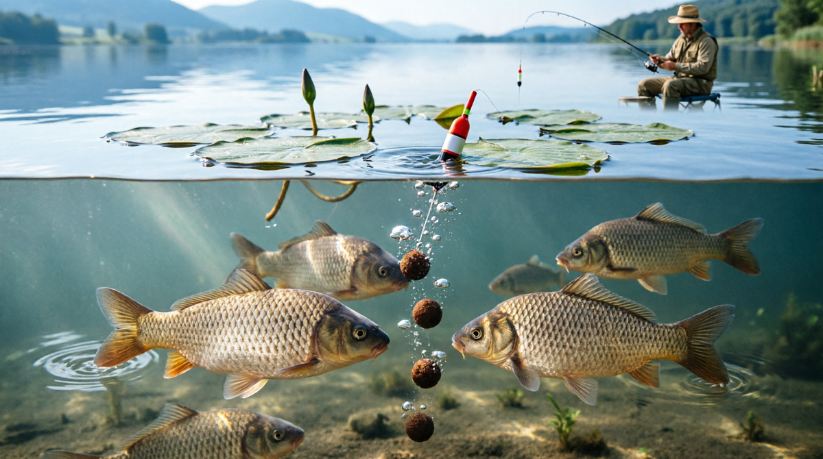 В стоячей воде прикорм