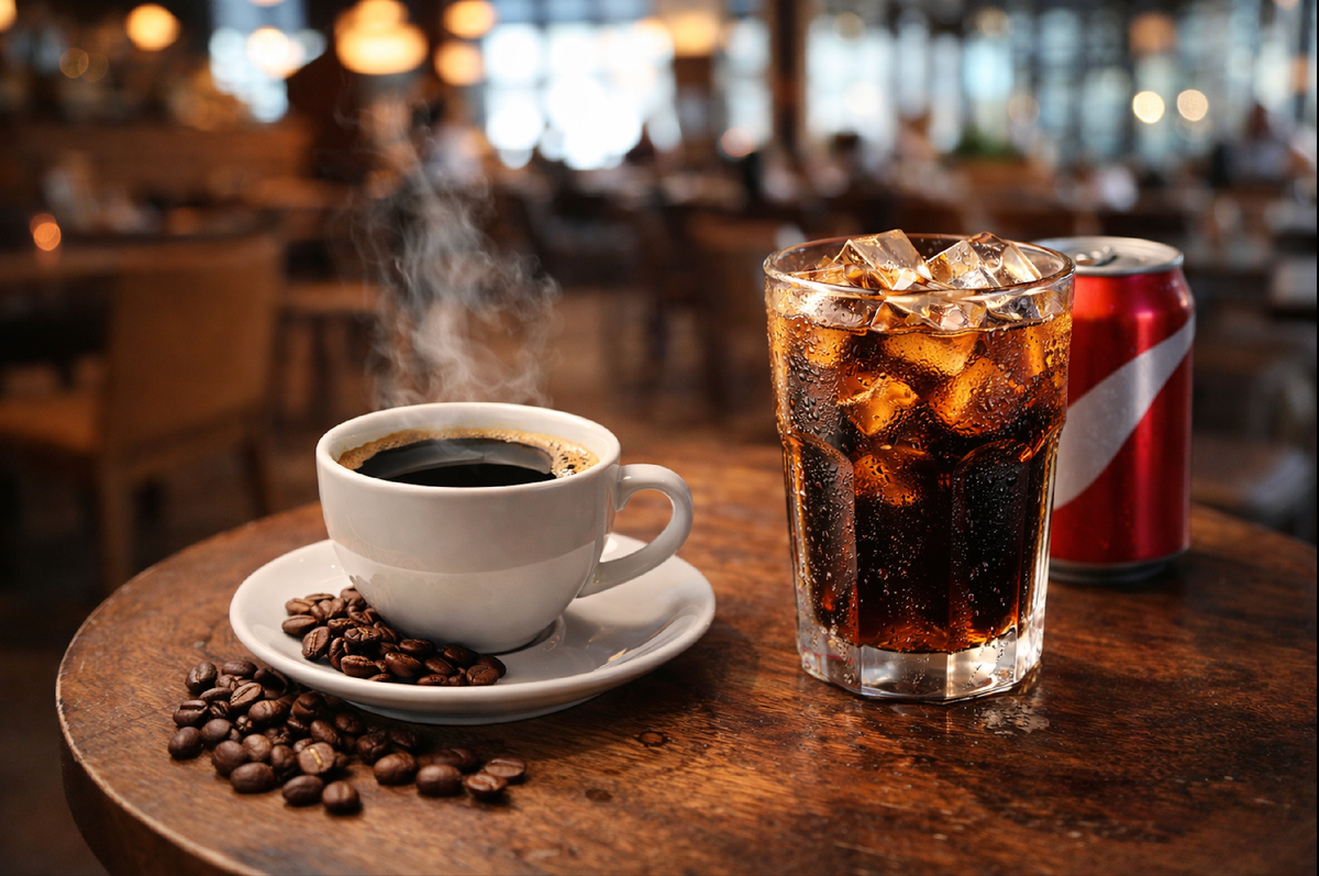 В кофе больше кофеина чем в коле