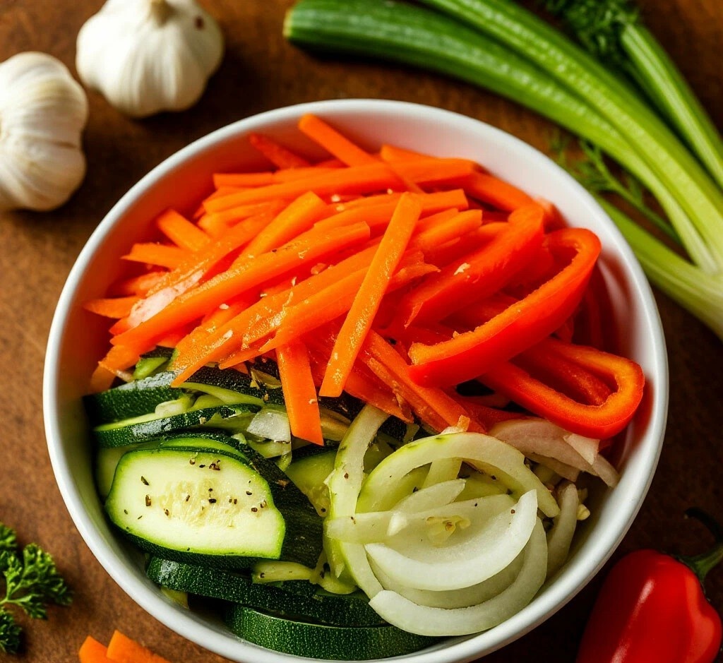  Овощной микс по - корейски.