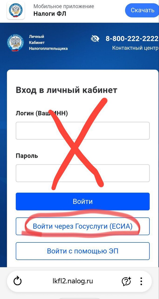 Вход через госуслуги