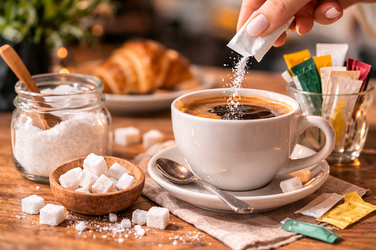 Калории в кофе с сахаром