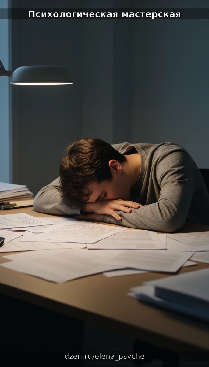 Иллюстрация выгорания и усталости