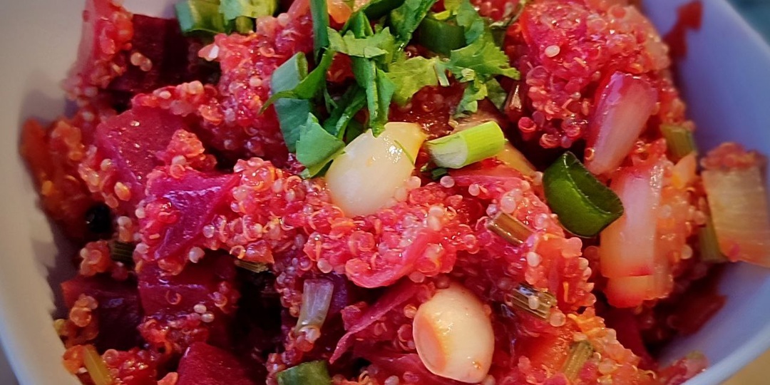 Киноа со свеклой и тыквой (веган!). ⠀