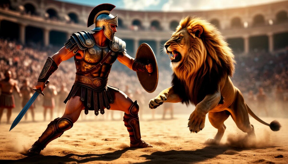 Лев против гладиатора