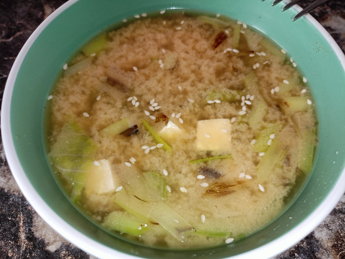 Из личного архива - Мисосиру с капустой, макро