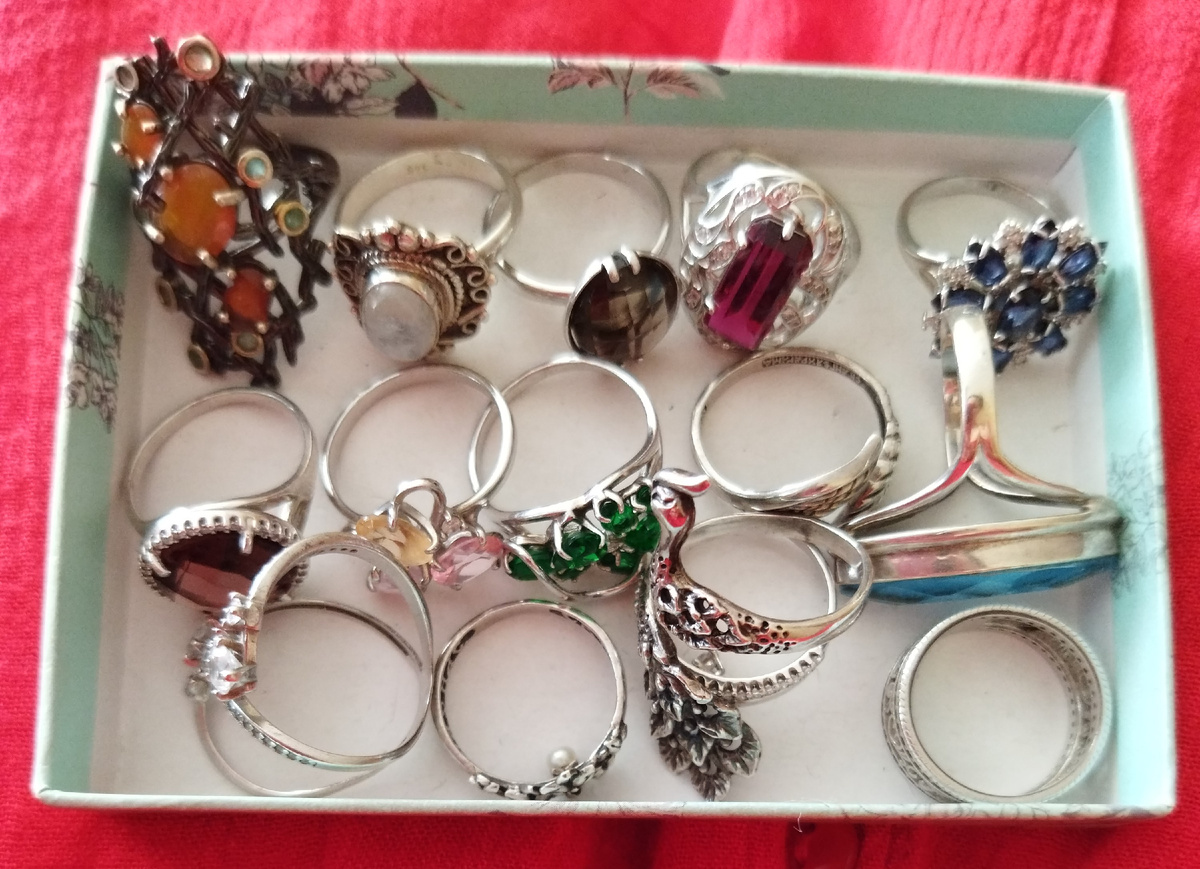 Моя коллекция колец из серебра