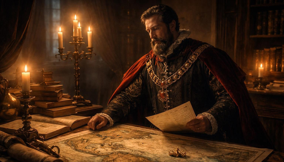 Король Карл V приостанавливает все завоевания – не из-за нехватки солдат, а из-за сомнений: имеем ли мы право? Целая империя ставит себя на паузу, чтобы понять, кого же она покоряет.