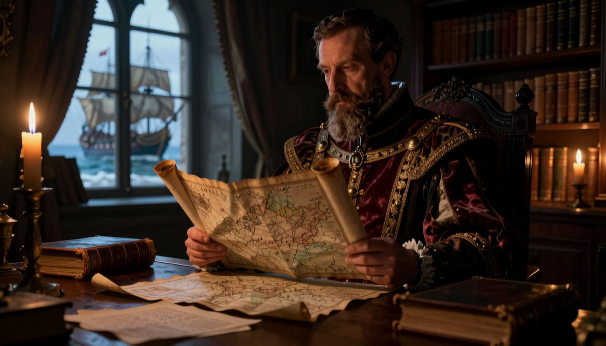 Король Карл V приостанавливает все завоевания – не из-за нехватки солдат, а из-за сомнений: имеем ли мы право? Целая империя ставит себя на паузу, чтобы понять, кого же она покоряет.