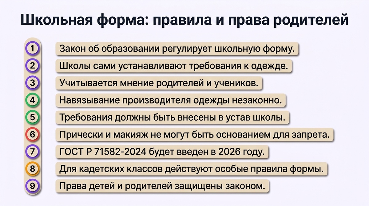 Школьная форма: правила и права родителей  📷
