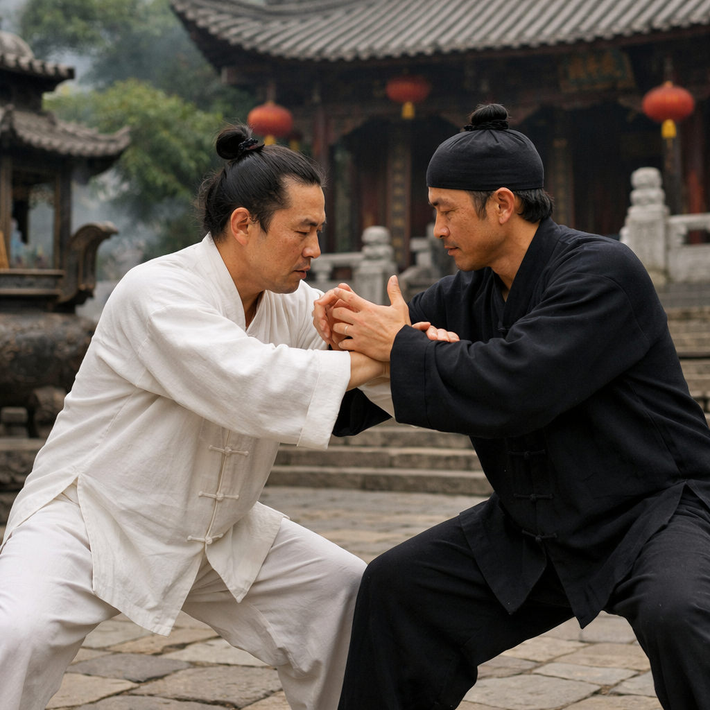 Практика "толкающих рук" в Тайцзицюань