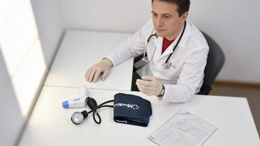    Врач сидит за столом кабинета в поликлинике Москвы | © РИА Новости / Павел Бедняков