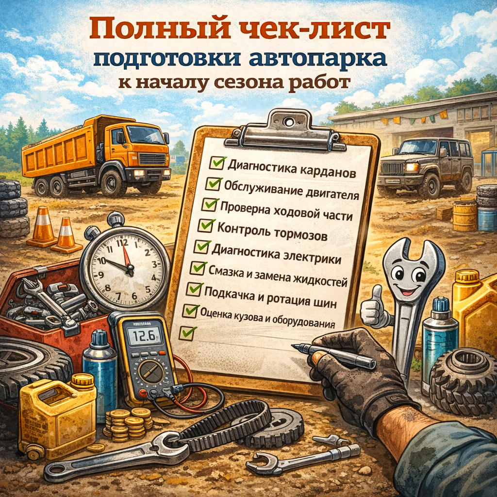 Полный чек-лист подготовки автопарка к началу сезона работ