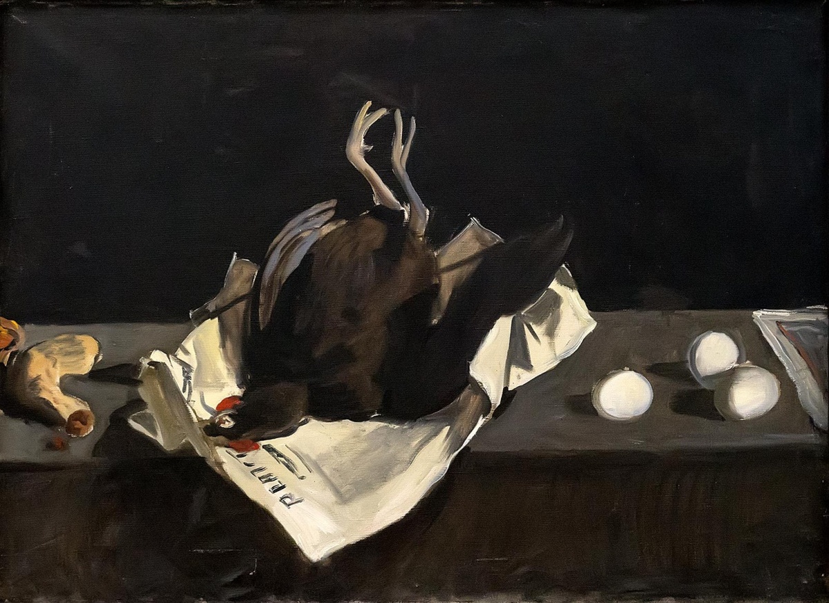 Андрей Владимирович Васнецов. Натюрморт с чёрной курицей.