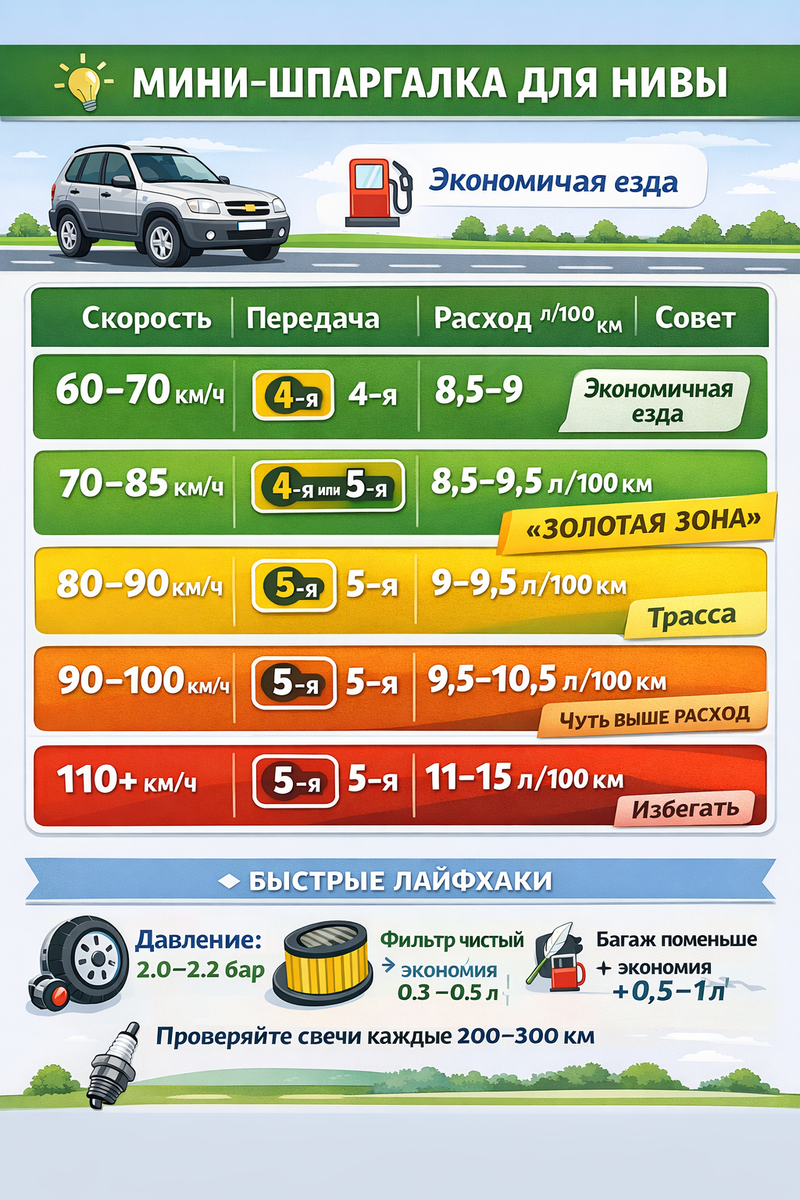 Вот файл инфографики, который можно распечатать и положить в машину