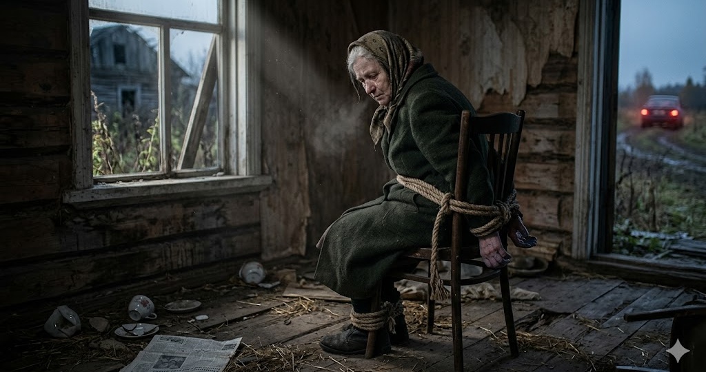 Пожилую мать бросили связанной в заброшенном деревенском доме её же родственники.