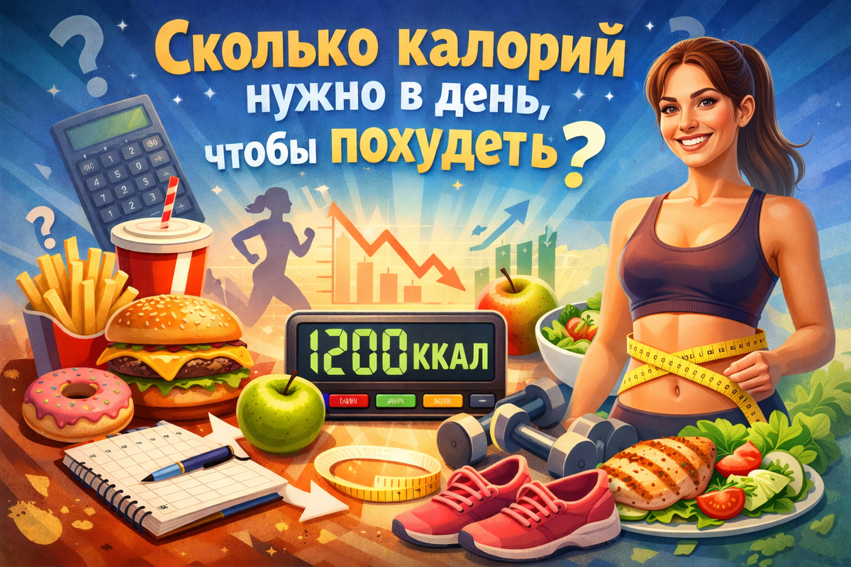 Сколько калорий нужно в день, чтобы похудеть?