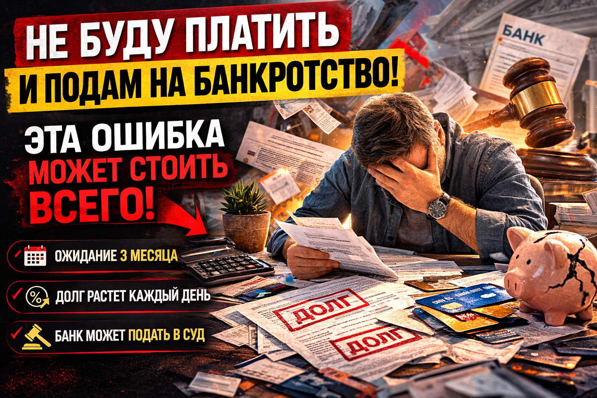Не буду больше платить по кредиту — подам на банкротство