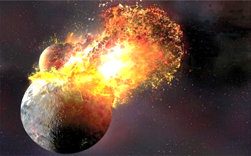 Столкновение Земли с космическим телом "Тейей"