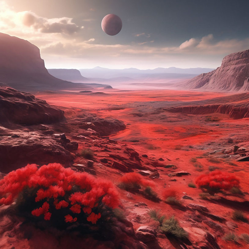 Вот так мог выглядеть ландшафт Марса