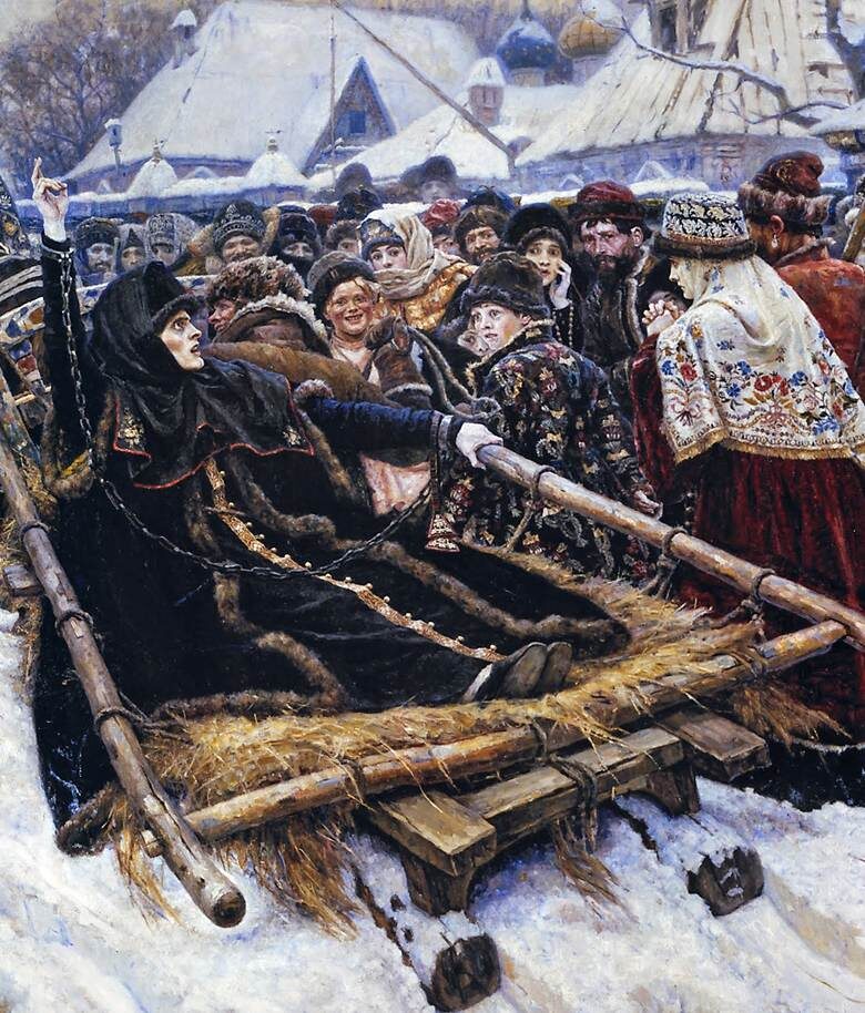 Картина Сурикова про внучку (жену внука) Василия Морозова. Из открытых источников