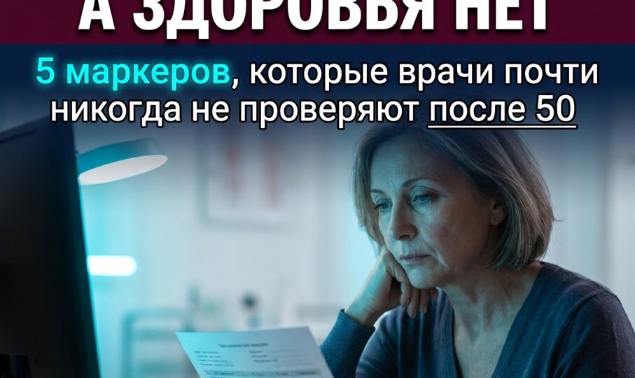 «Анализы в норме» — а вы просыпаетесь разбитым? Вот 5 маркеров, которые терапевты пропускают после 50. И именно они крадут ваши годы.