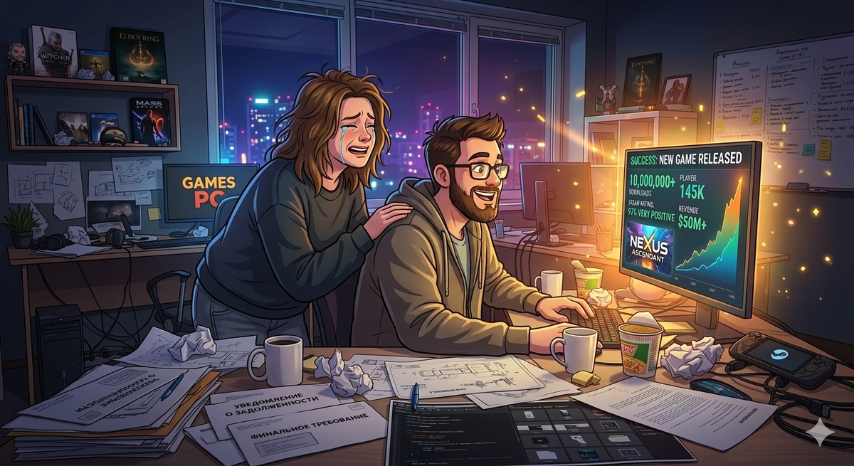 Наверное так выглядели студии когда их игра выстреливала