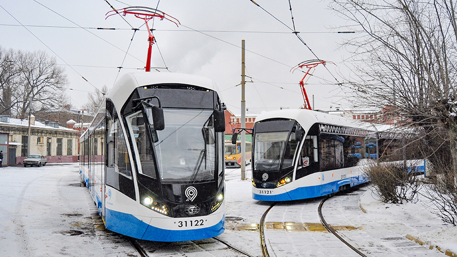    Москва трамвайное депо трамвай ЗИМА