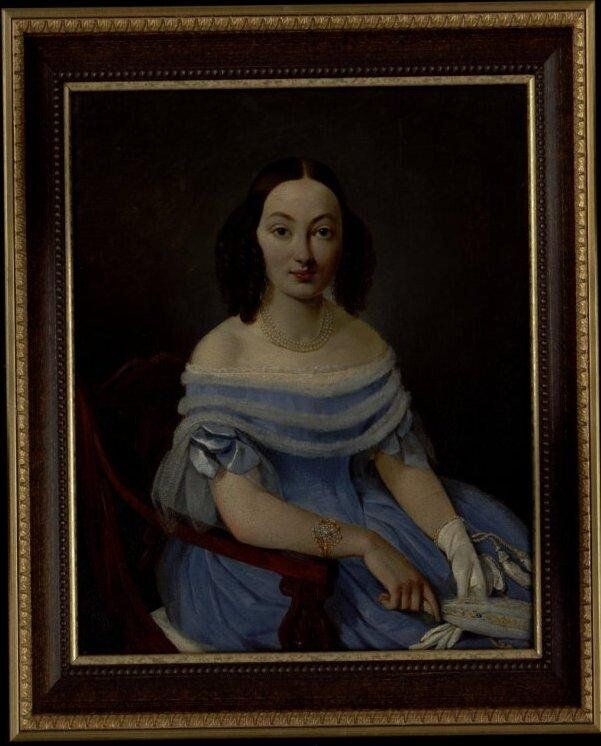 Каролина Павлова. Портрет работы К.А. Молдавского (1841).