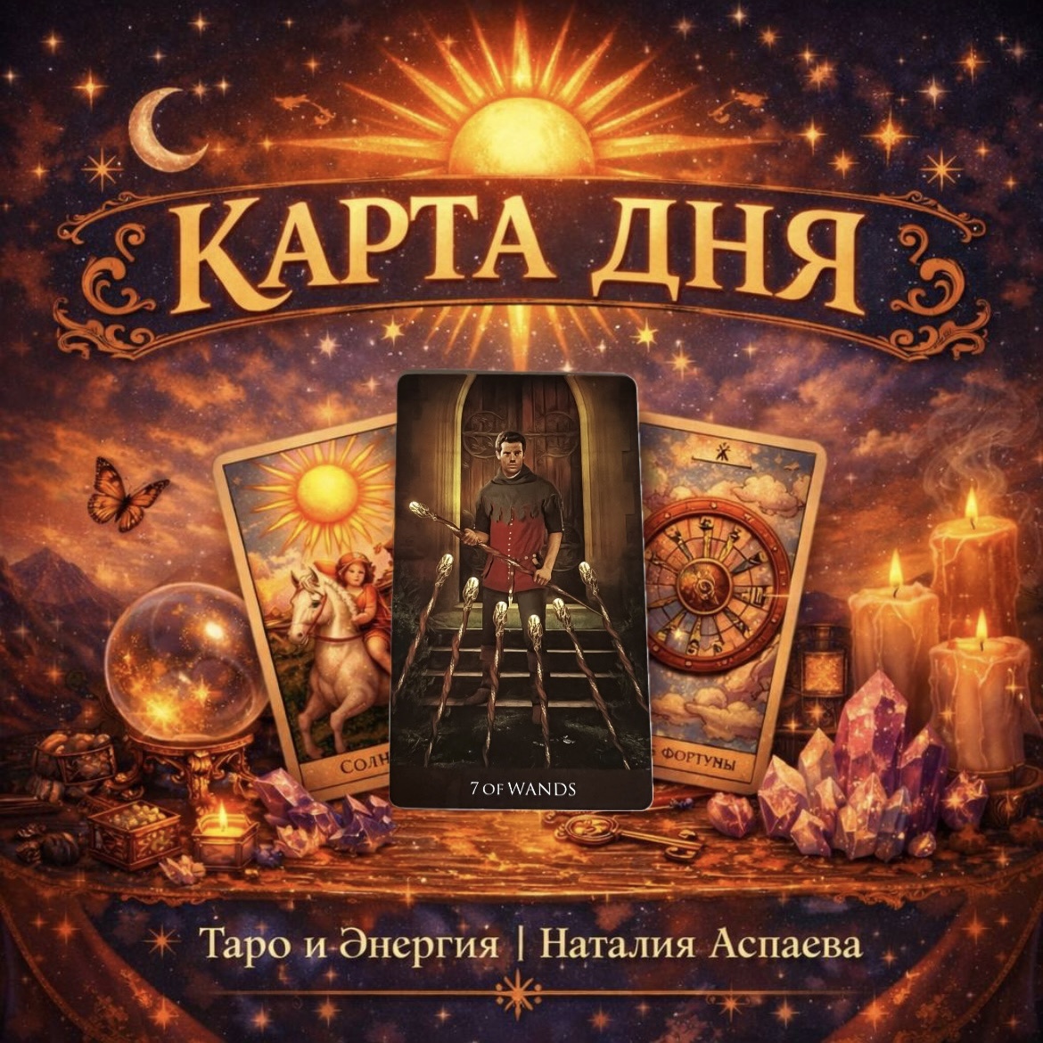 КАРТА ДНЯ ✨ 7 ЖЕЗЛОВ - 16.03.26 ✨