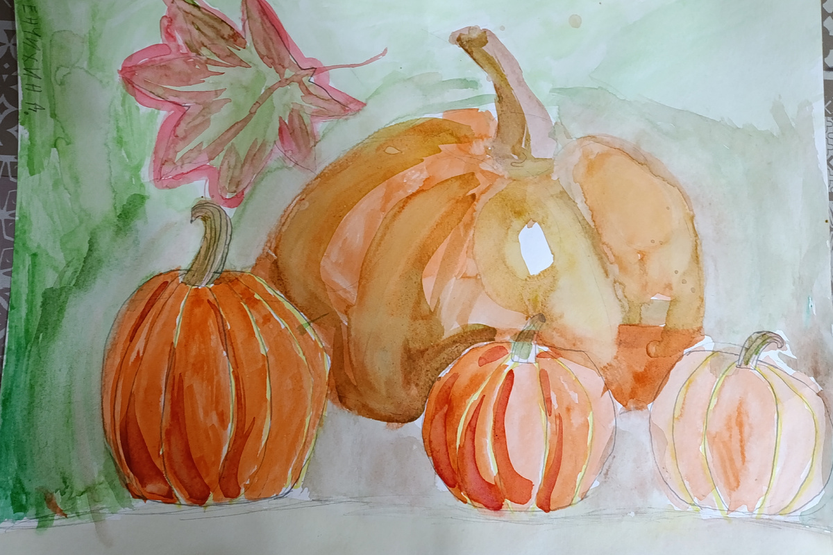 У нас своя акварель (фото автора). 