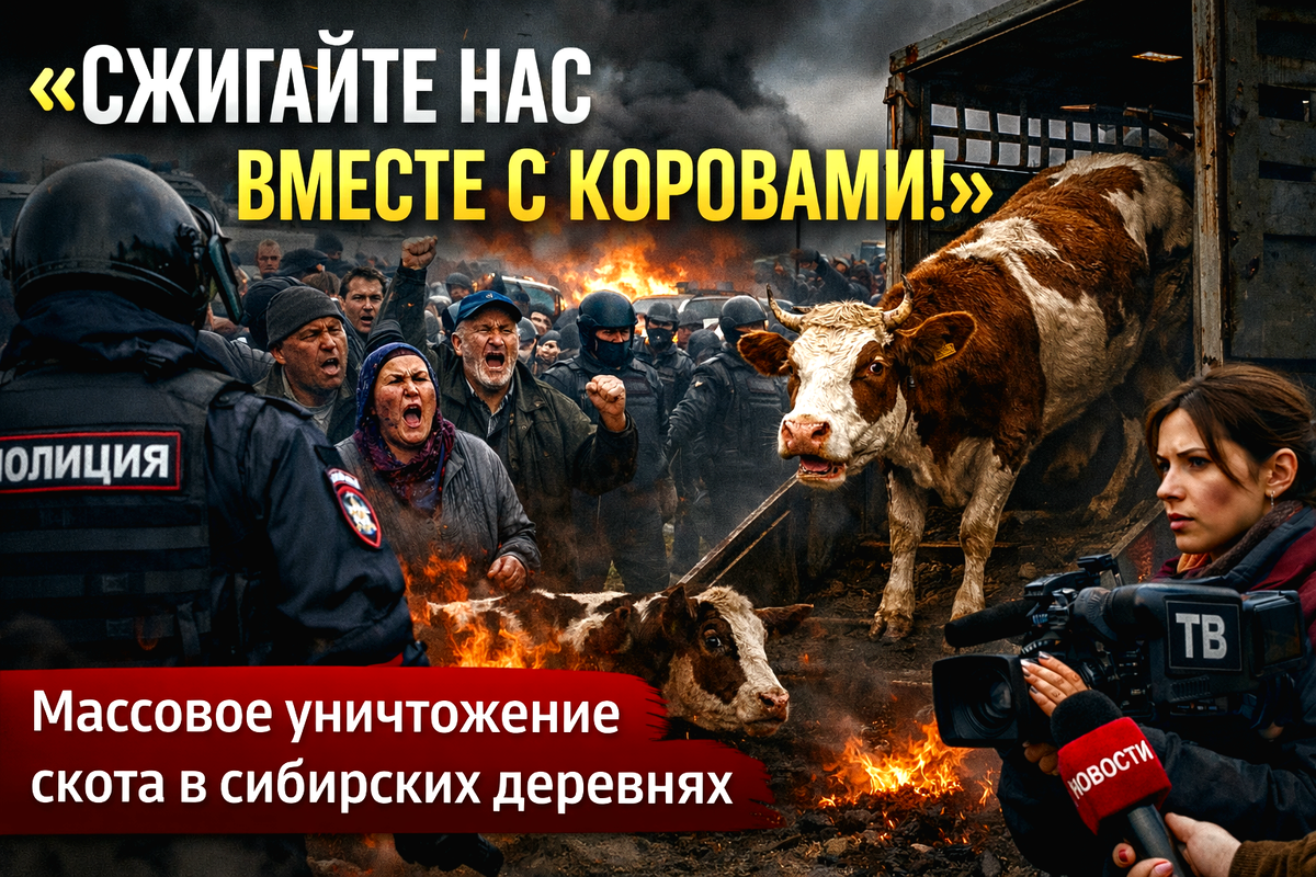 «Сжигайте нас вместе с коровами». Что происходит в сибирских деревнях и почему массово уничтожают скот?