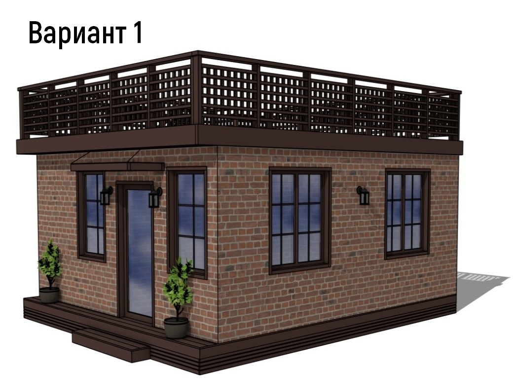 Вариант 1. Обшивка стен из гибкой черепицы Хауберк