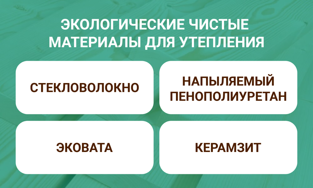 Виды экологически чистых матеиалов для утепления