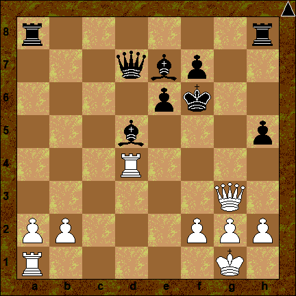 Из той же партии позиция после 22 хода Белых.