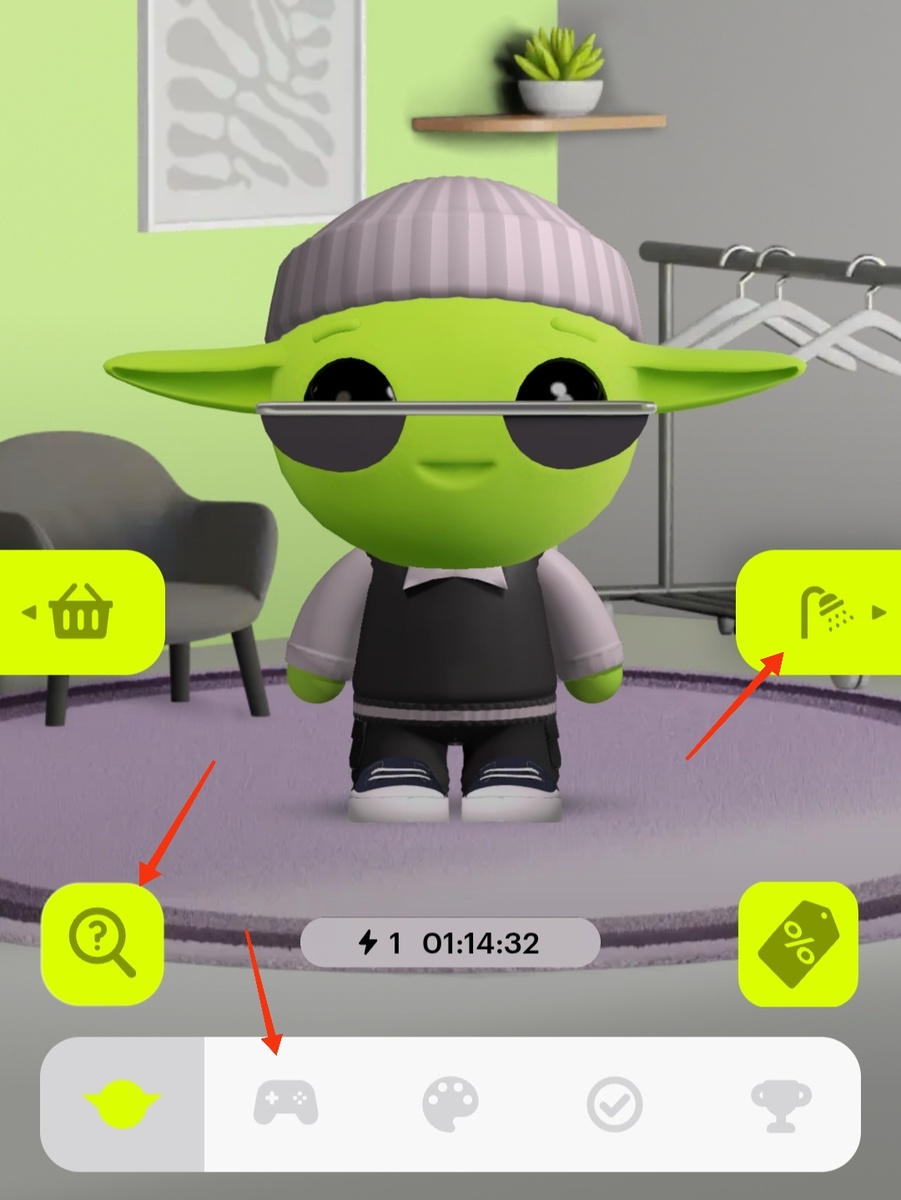 Стрелочками обозначил разделы: бьюти-рутина, бьюти-тесты и игры. О них расскажу в этой статье.