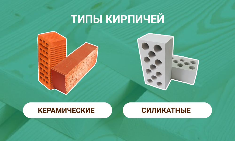 Типы кирпичей: керамические и силикатные