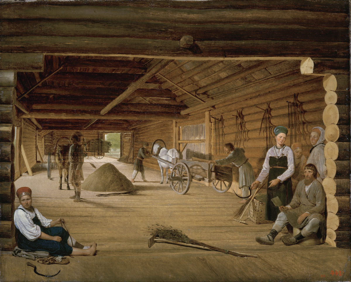 Алексей Венецианов
Гумно. 1822—1823
Холст, масло. 66,5 × 80,5 см