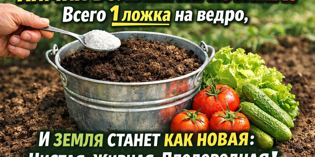 Химия больше НЕ Нужна! Всего 1 ложка на ведро и земля станет как новая: чистая, жирная, плодородная!
