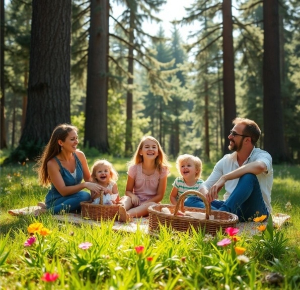 Это изображение передаёт атмосферу гармонии и единства в семье, что может служить фоном для обсуждения важности открытых и честных переговоров.