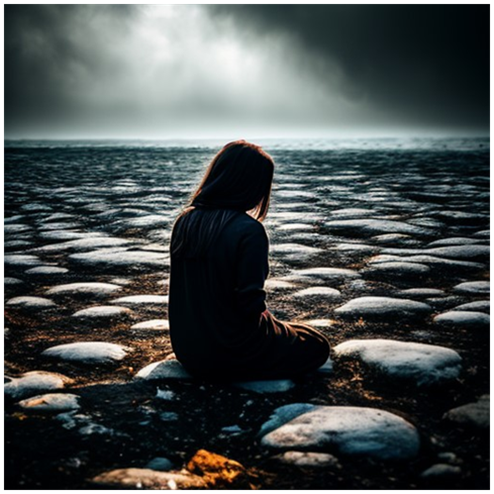 Сгенерировано ИИ- неупокоенная Душа.