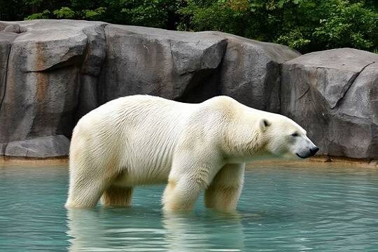    В немецком зоопарке вандалы забросали белых медведей бутылками (фото: shedevrum.ai)