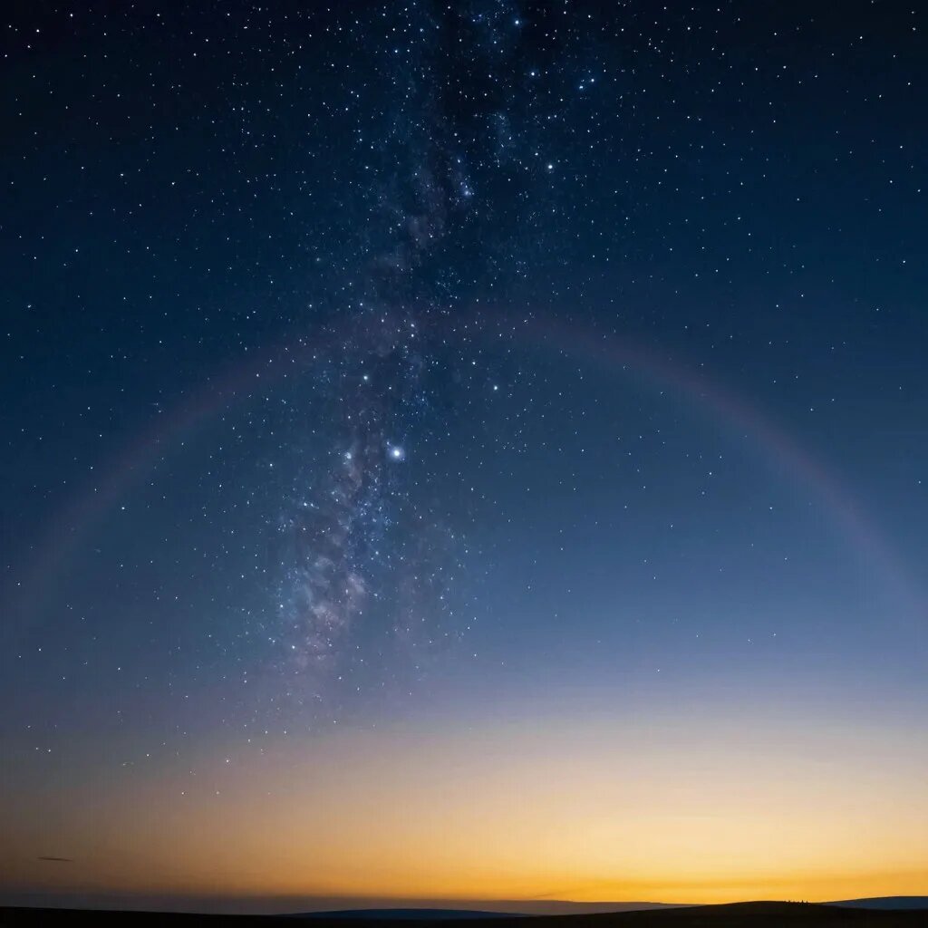 Ночное небо. Иллюстрация сгенерирована нейросетью