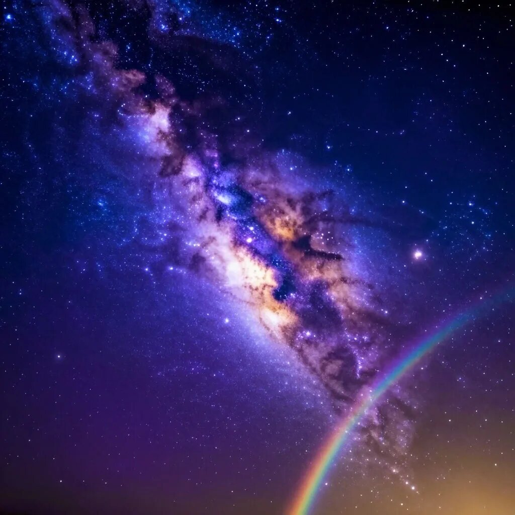 Ночное небо. Иллюстрация сгенерирована нейросетью