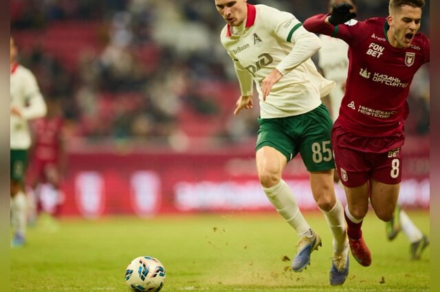    «Локомотив» активно атаковал. Фото: Пресс-служба ФК «Рубин»