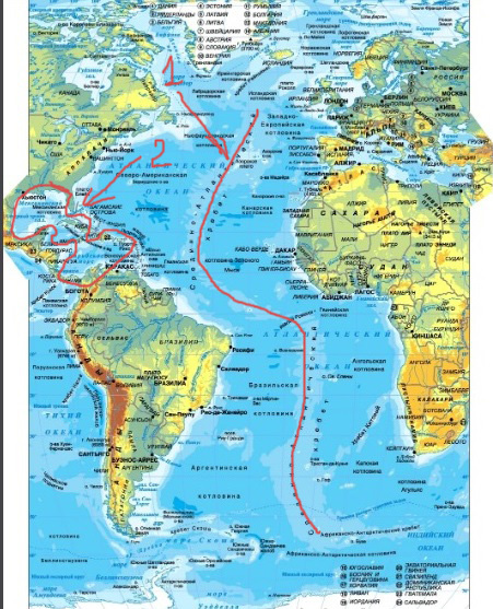 Современный вид Атлантического океана